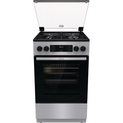 Плита Gorenje GK5C62SH комбінована, 70л, 50x60см, дисплей, IconLed, емальовані, сірий