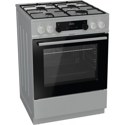 Плита Gorenje комбінована, 71л, 60x60см, дисплей, нерж