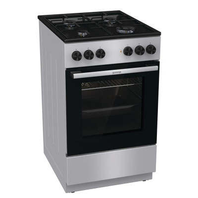 Плита Gorenje комбінована, 70л, 50x60см, сріблястий