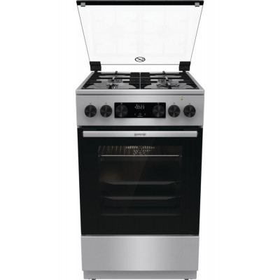 Плита Gorenje MEKS5141X комбінована, 70л, 50x60см, дисплей, чавун, нерж