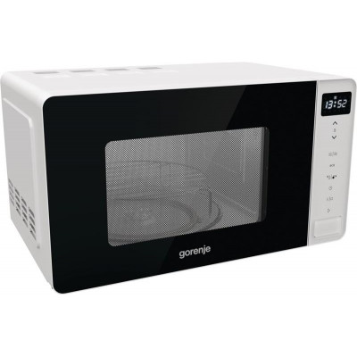 Мікрохвильова піч Gorenje, 20л, електр. управл., 800Вт, гриль, дисплей, білий