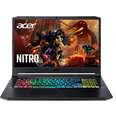 Ноутбук Acer Nitro 5 AN517-52 17.3FHD 144Hz IPS/Intel i7-10750H/16/512F/NVD3060-6/Lin/Black