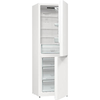 Холодильник з нижн. мороз. камерою Gorenje NRK6191EW4, 185х60х60см, 2 двері, 203( 99)л, А+, Total NF , Зона св-ті, Внутр. Диспл,