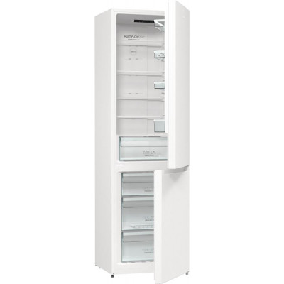 Холодильник з нижн. мороз. камерою Gorenje NRK6201EW4, 200х60х60см, 2 двері, 235( 96)л, А+, Total NF , Зона св-ті, Внутр. Диспл,