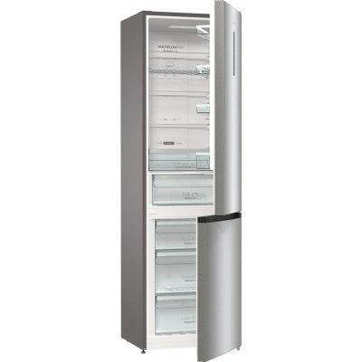 Холодильник з нижн. мороз. камерою Gorenje NRK6202AXL4, 200х60х60см, 2 двері, 235( 96)л, А++, Total NF , Зона св-ті, Зовн. Диспл