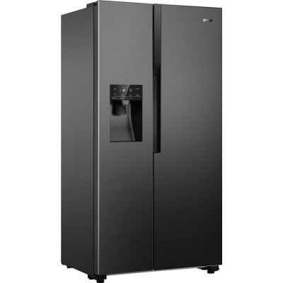 Холодильник SBS Gorenje NRS9182VB, 179х68х91см, 2 двері, 368( 167)л, А++, Total NF, Інв. , Зона св-ті, Зовн. Диспл, Чорний