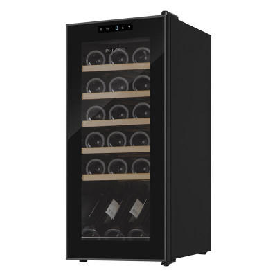 Холодильник Philco для вина,  77x34.5x45, холод.відд.-50л, зон - 1, бут-18, диспл, підсвітка, чорний