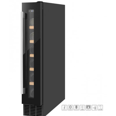 Холодильник Philco для вина, 81.3х57х59.5, холод.відд.-26л, зон - 1, бут-6, диспл, підсвітка, чорний