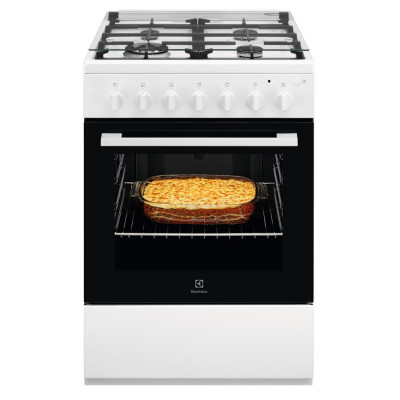 Плита Electrolux газова, 59л, 60x60см, чавун, білий