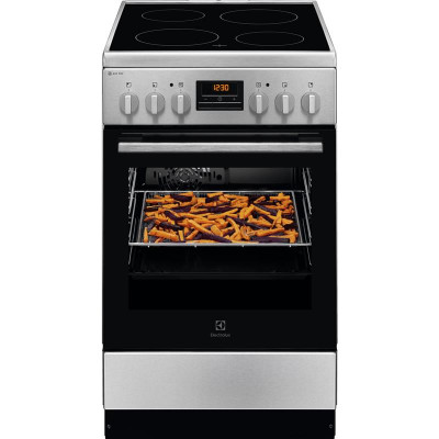 Плита Electrolux електрична склокерамічна, 57л, 50x60см, дисплей, конвекція, нерж