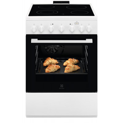 Плита Electrolux електрична склокерамічна, 58л, 60x60см, конвекція, пара, білий