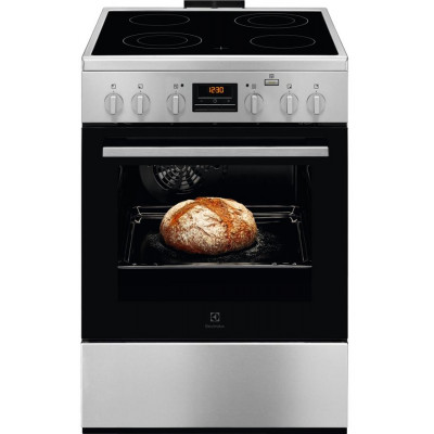 Плита Electrolux електрична склокерамічна, 58л, 60x60см, дисплей, конвекція, пара, нерж