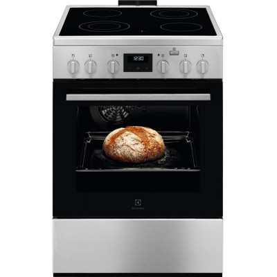 Плита Electrolux електрична склокерамічна, 58л, 60x60см, дисплей, конвекція, пара, нерж