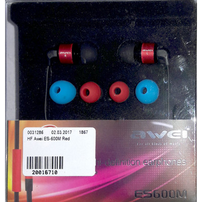 HF Awei ES-600M Red