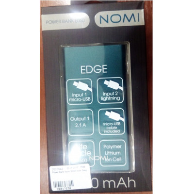 Power Bank 5000 mAh Grey