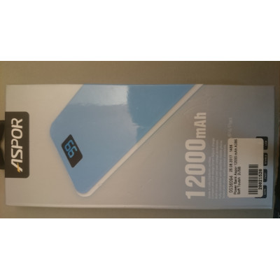 Power Bank Aspor 12000 mAh A386 Soft Toutch  2USB