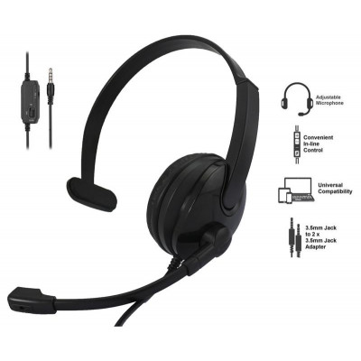 Гарнітура для ПК 2E CH12 Mono On-Ear 3.5mm / 2*3.5mm