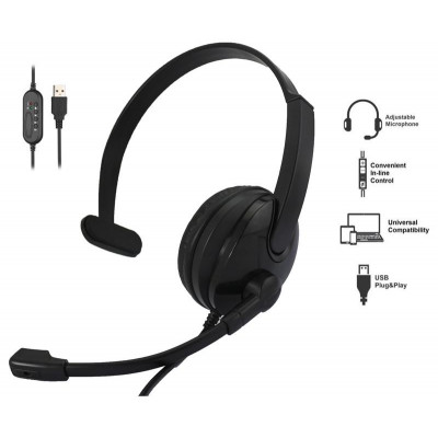 Гарнітура для ПК 2E CH12 Mono On-Ear USB