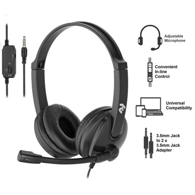 Гарнітура для ПК 2E CH12, On-Ear, 3.5mm / 2*3.5mm