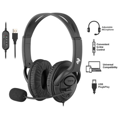 Гарнітура для ПК 2E CH13, Over-Ear, USB