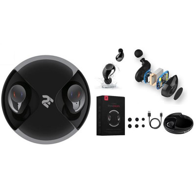 Навушники 2E RainDrops True Wireless Waterproof Mic Black