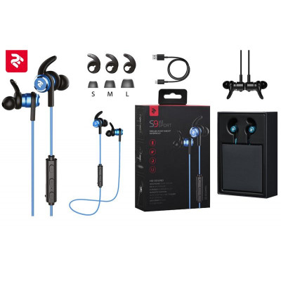 Навушники 2E S9 WiSport Wireless In Ear Waterproof Mic Blue
