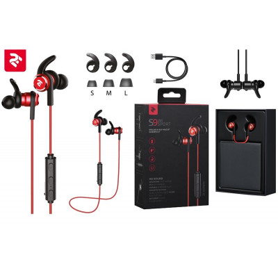 Навушники 2E S9 WiSport Wireless In Ear Waterproof Mic Red